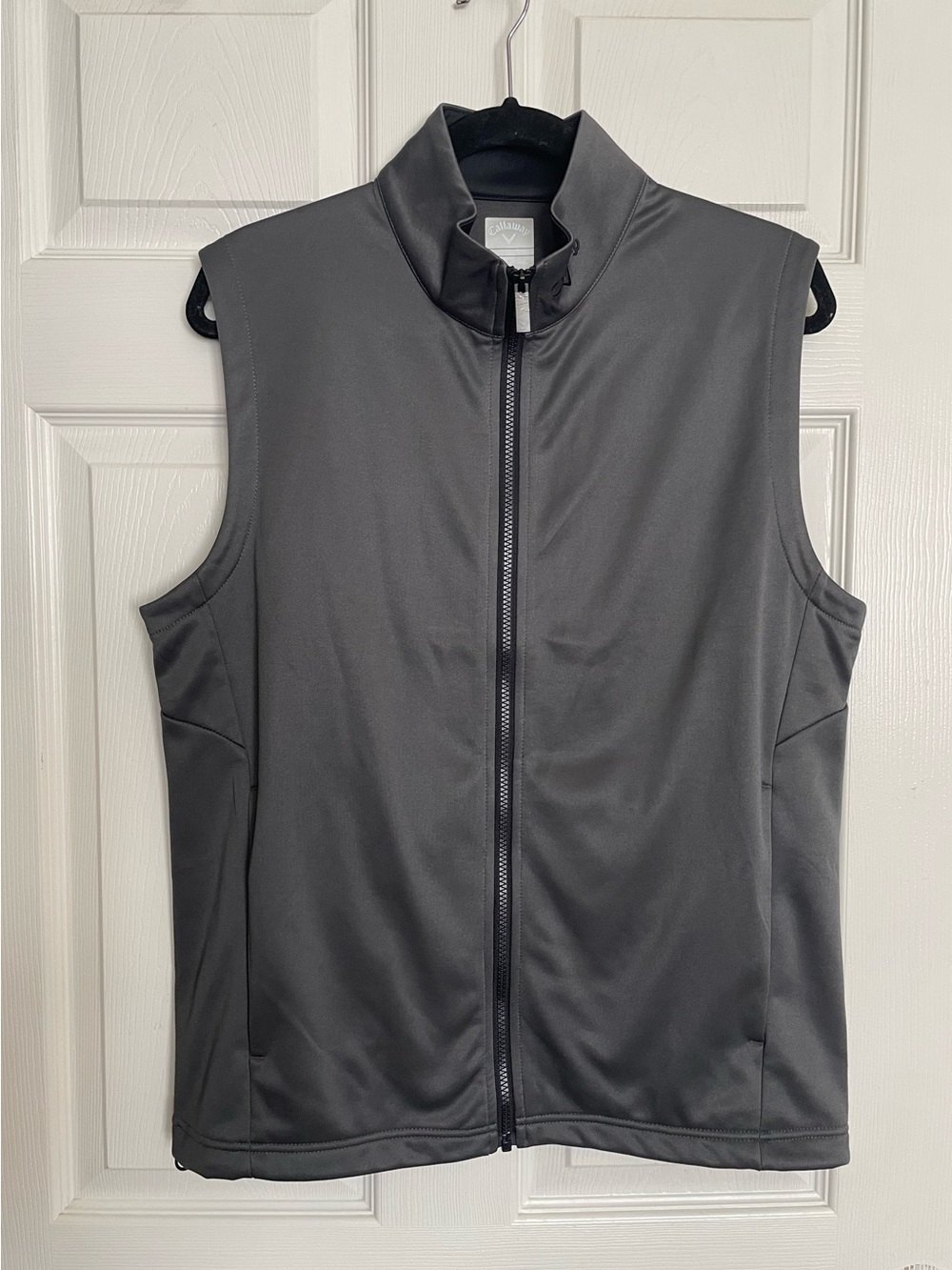 NWOT Callaway Mens Medium Grey Vest Midweight Fleece with Pockets